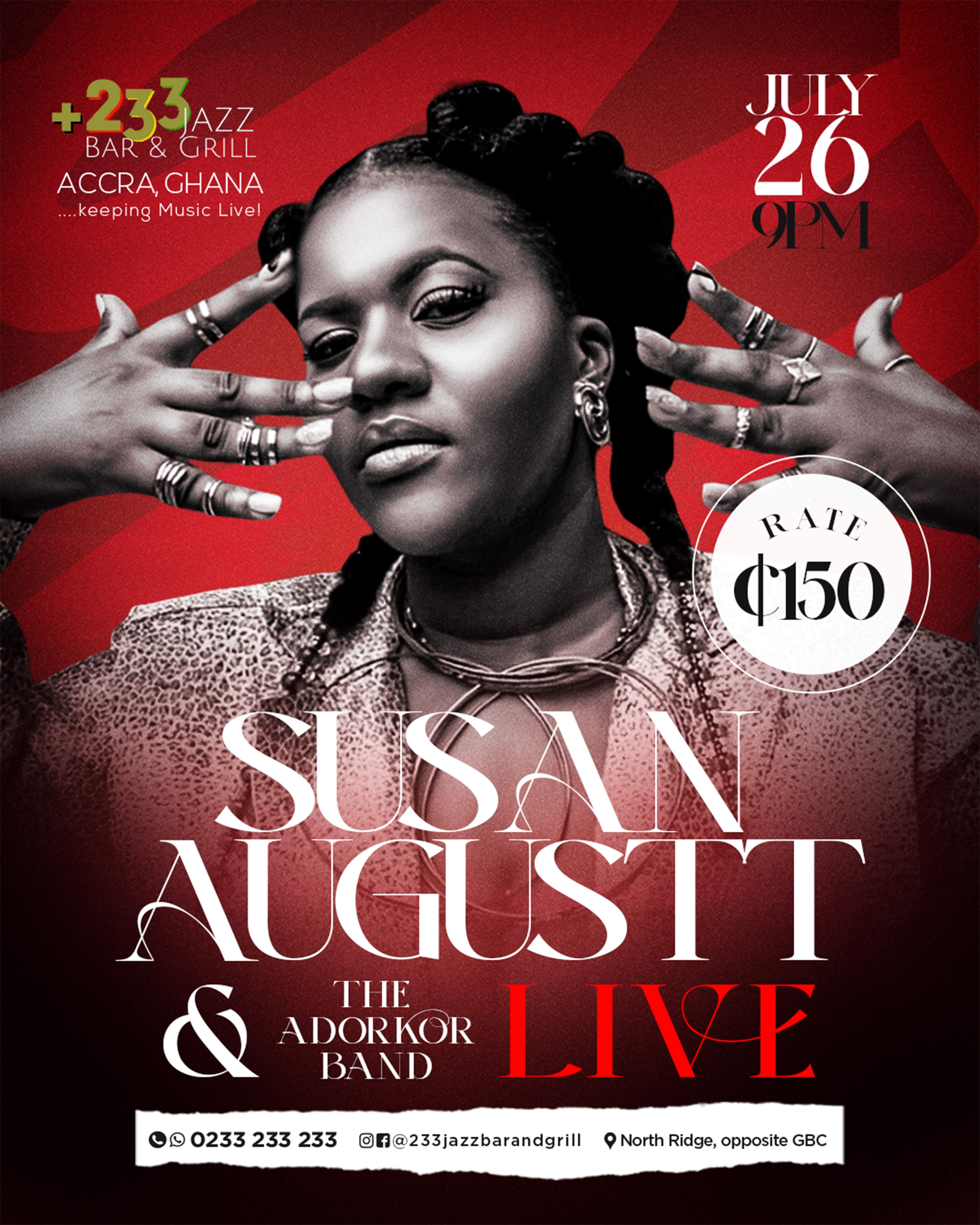 Susan Augustt Live +233 Jazz Bar